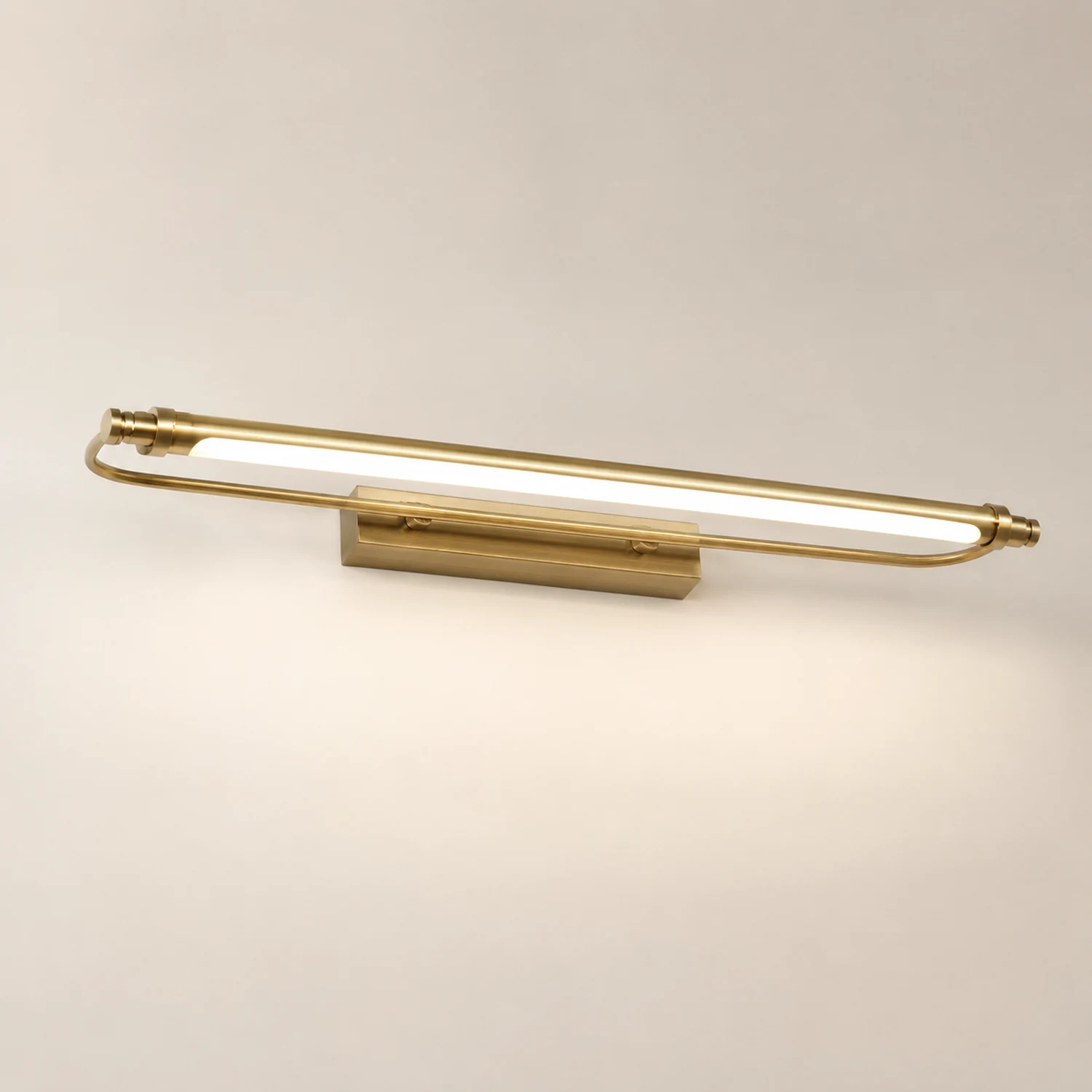 Leigh Minimalist Spiegelfront Waschtisch-Wandleuchte, Metall, 40/53/67CM Lang - Lumpaz