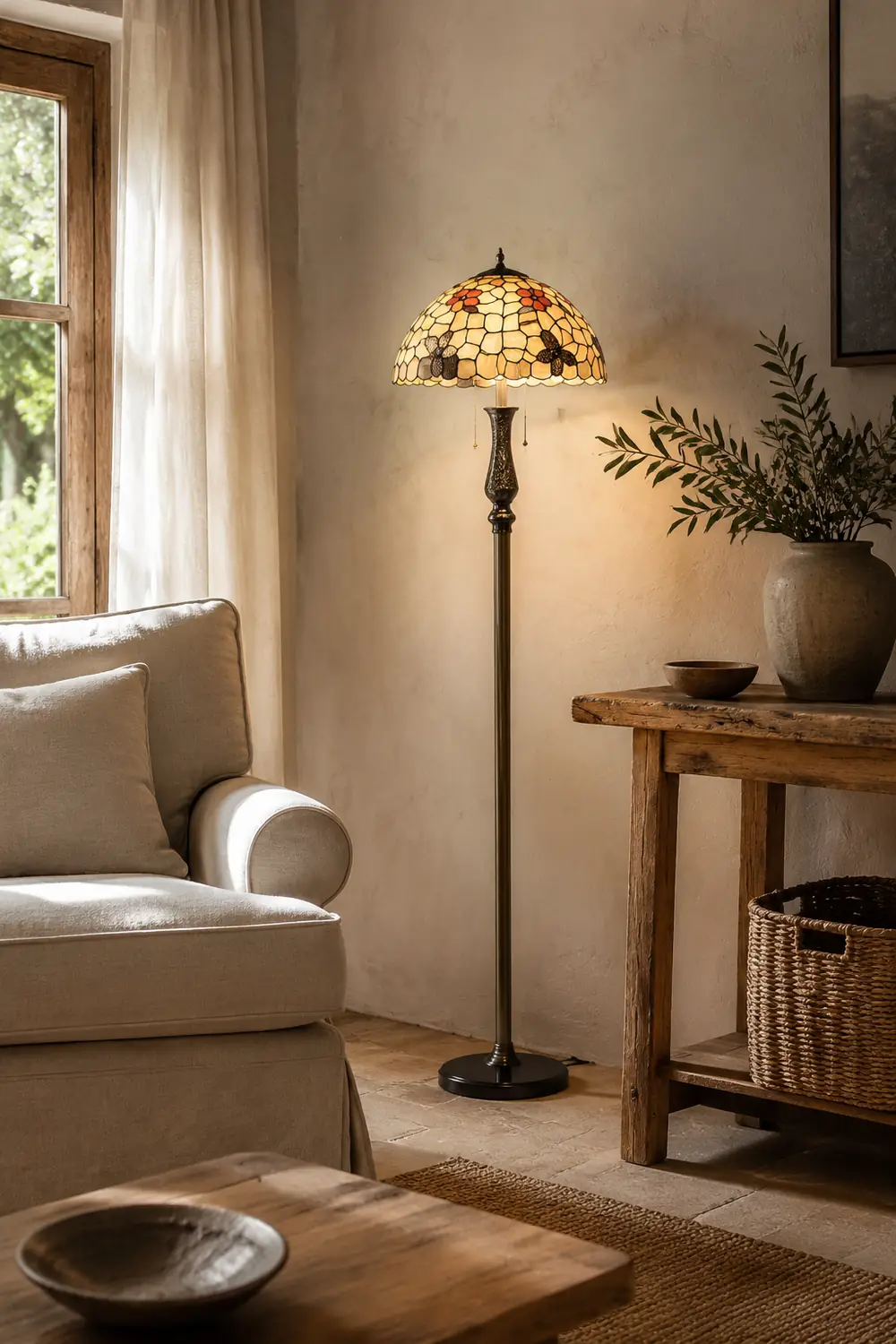 Alessio Schmetterling & Blume Stehlampe, Metall, 160CM Lang - Lumpaz