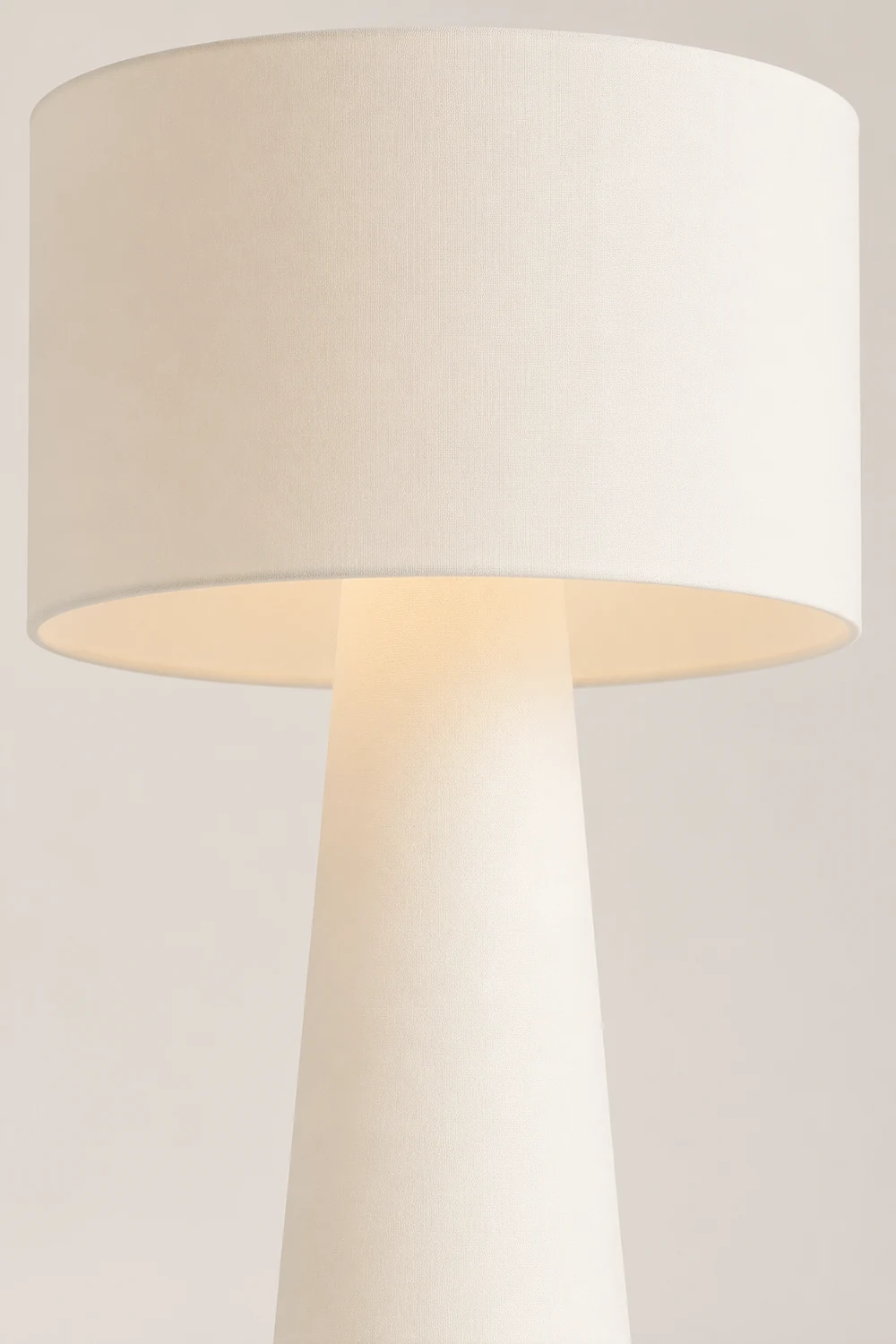 Eryn Zylinderförmige Stehleuchte, Metall & Stoff, 90/120CM Lang - Lumpaz