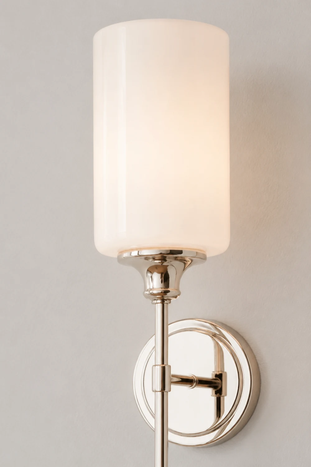 Leigh Milchglas-Spiegelfront Wandleuchte, 2 Farben, 50CM Lang - Lumpaz
