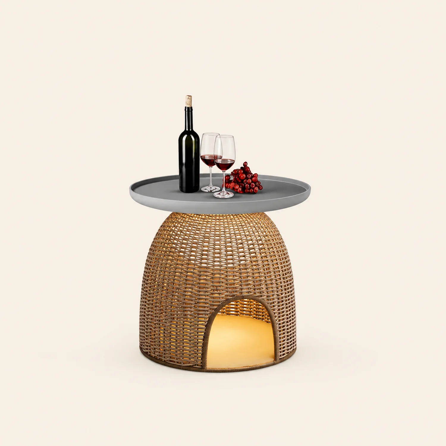 Ritta Außenstehleuchte /mit Tisch, Solar, 40/47CM Lang - Lumpaz