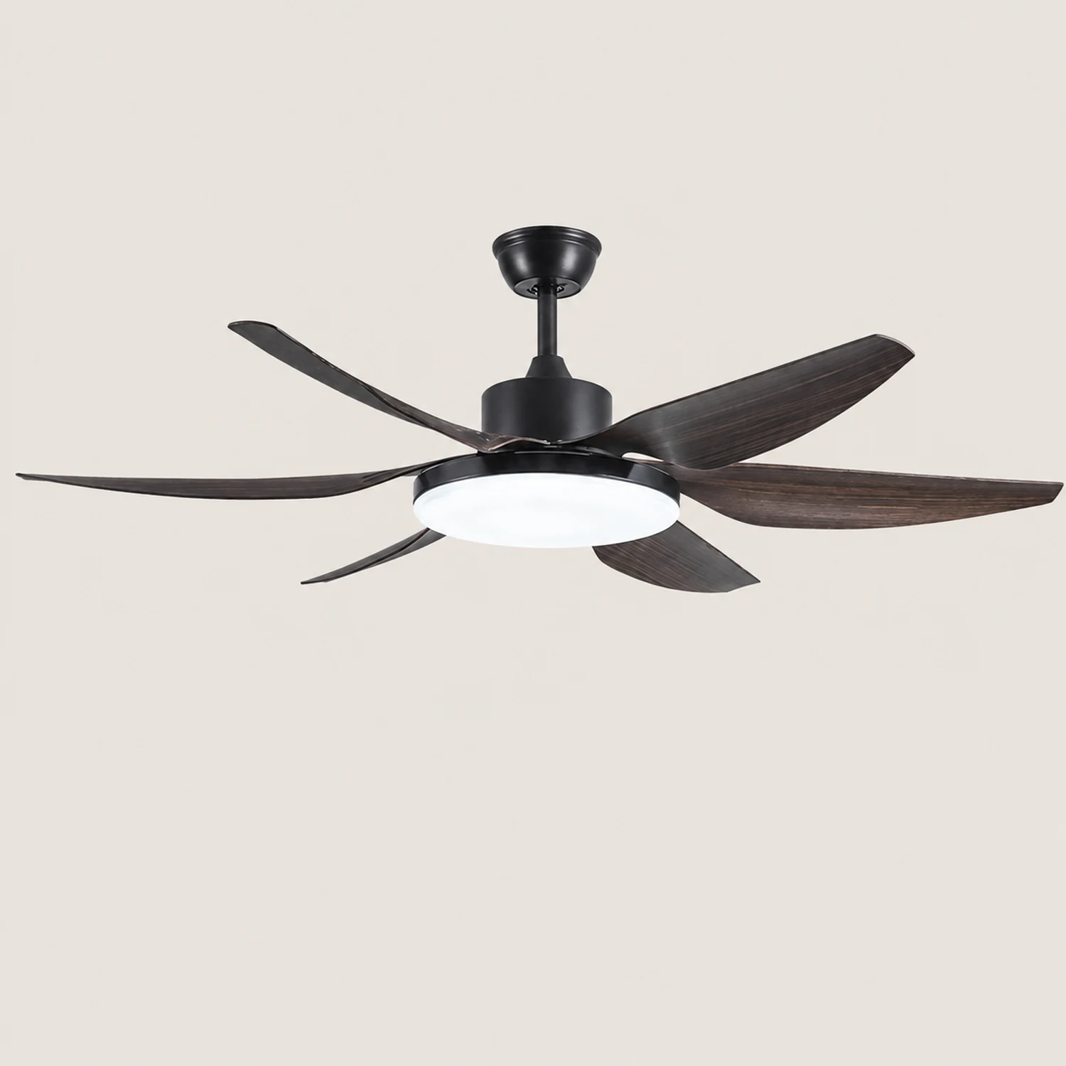 Haydn Weißer 6-Blatt-Deckenventilator mit Beleuchtung Grundlegend, ∅130CM - Lumpaz