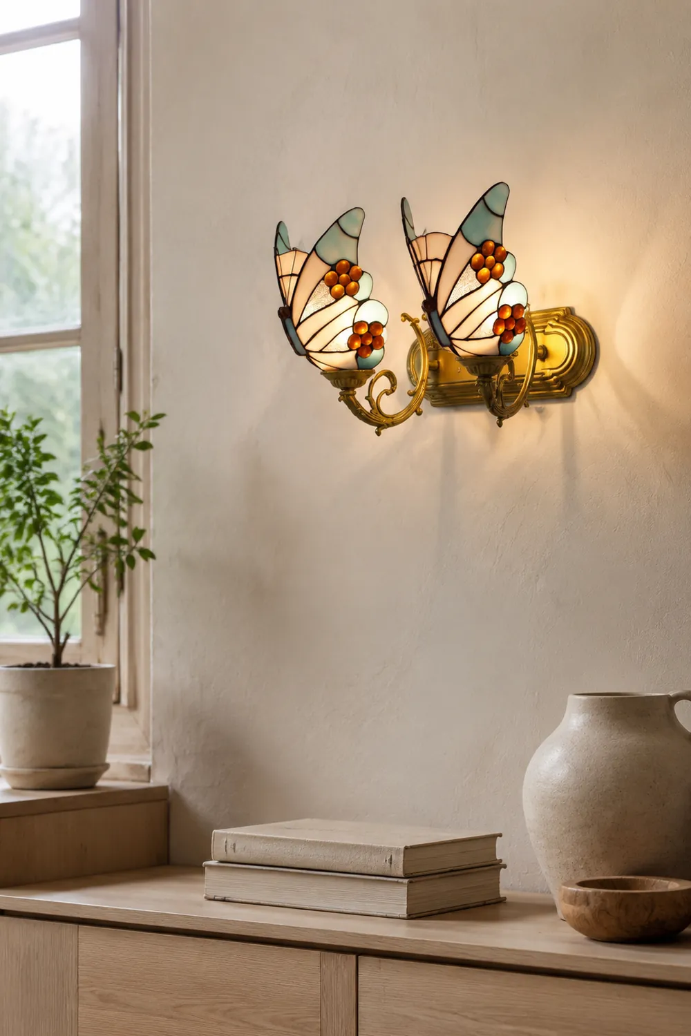 Kady Schmetterling Wandleuchte, 1/2/3-flammig, 4 Farben - Lumpaz
