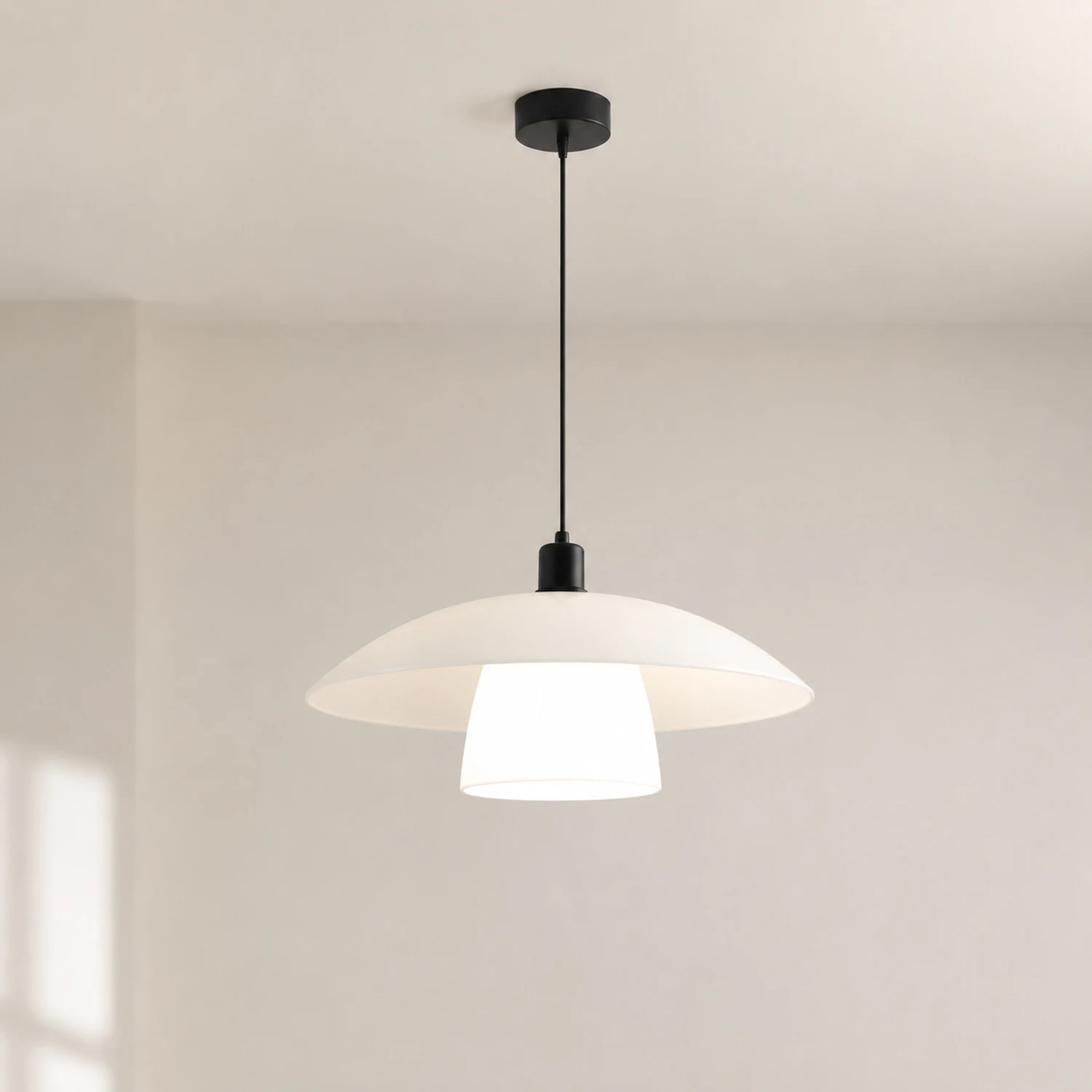 Carins Pendelleuchte Weiß, ∅30CM/40CM - Lumpaz