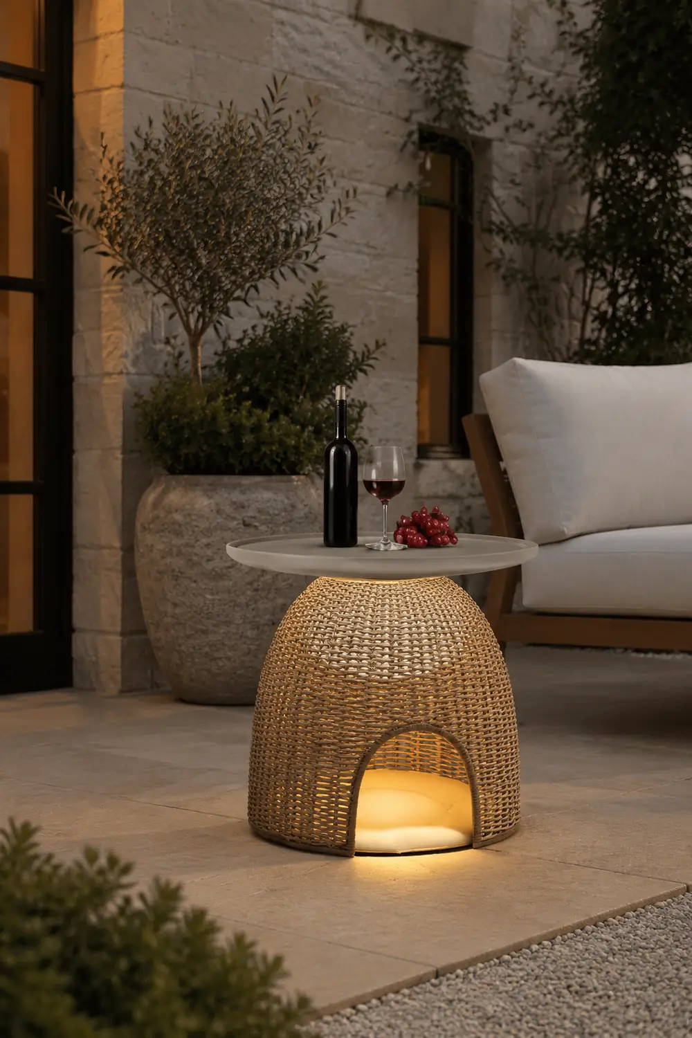 Ritta Außenstehleuchte /mit Tisch, Solar, 40/47CM Lang - Lumpaz