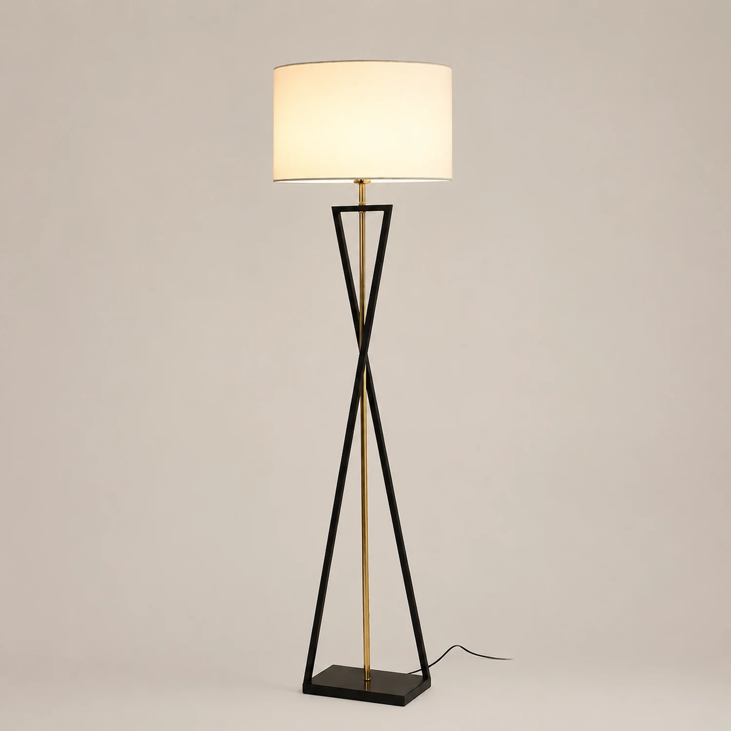 Eryn Stativ-Stehleuchte mit 8 Farben, Metall & Stoff, 157CM Lang - Lumpaz