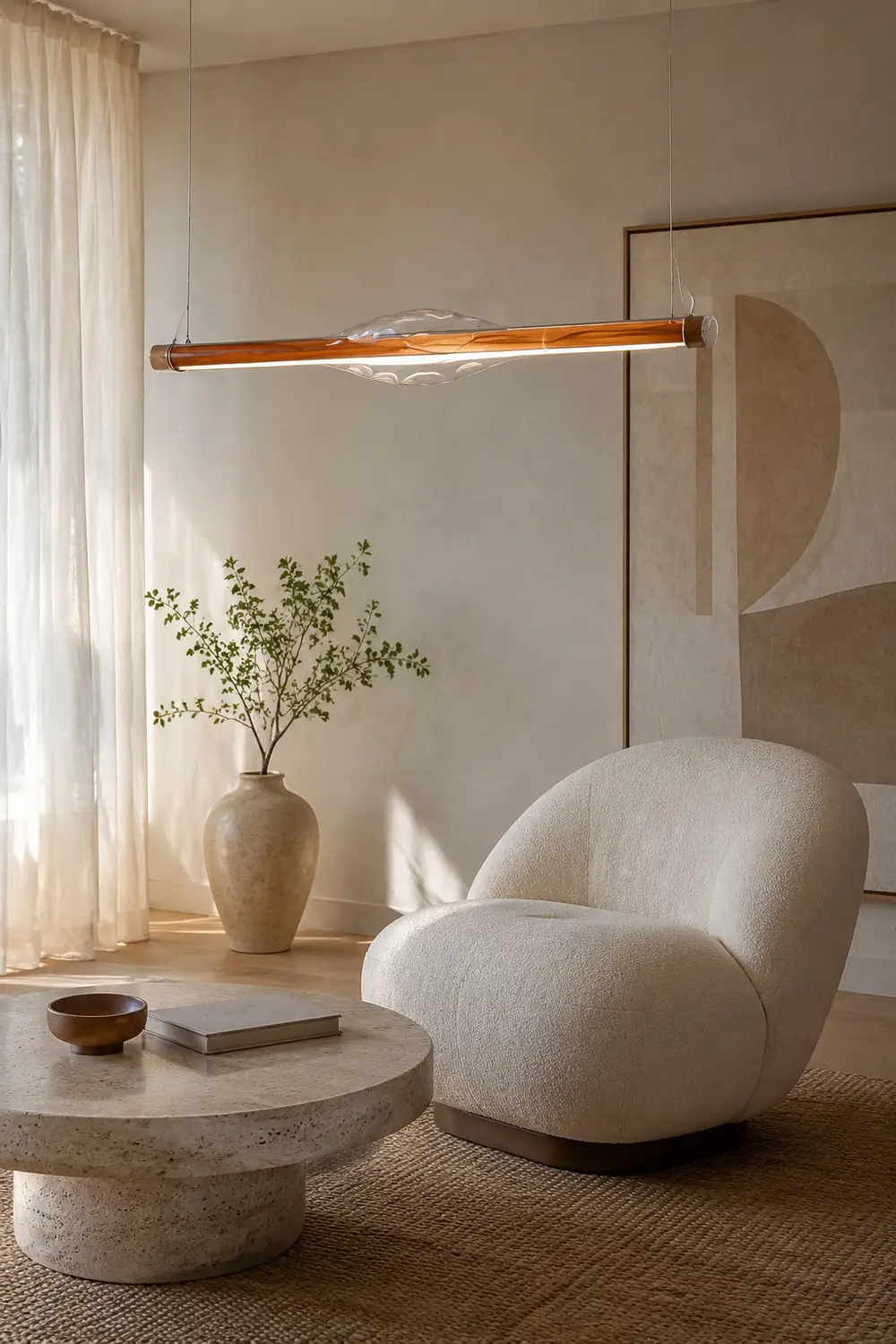 Edge Pendelleuchte, Metall & Glas, 2 Farben,121CM Lang - Lumpaz