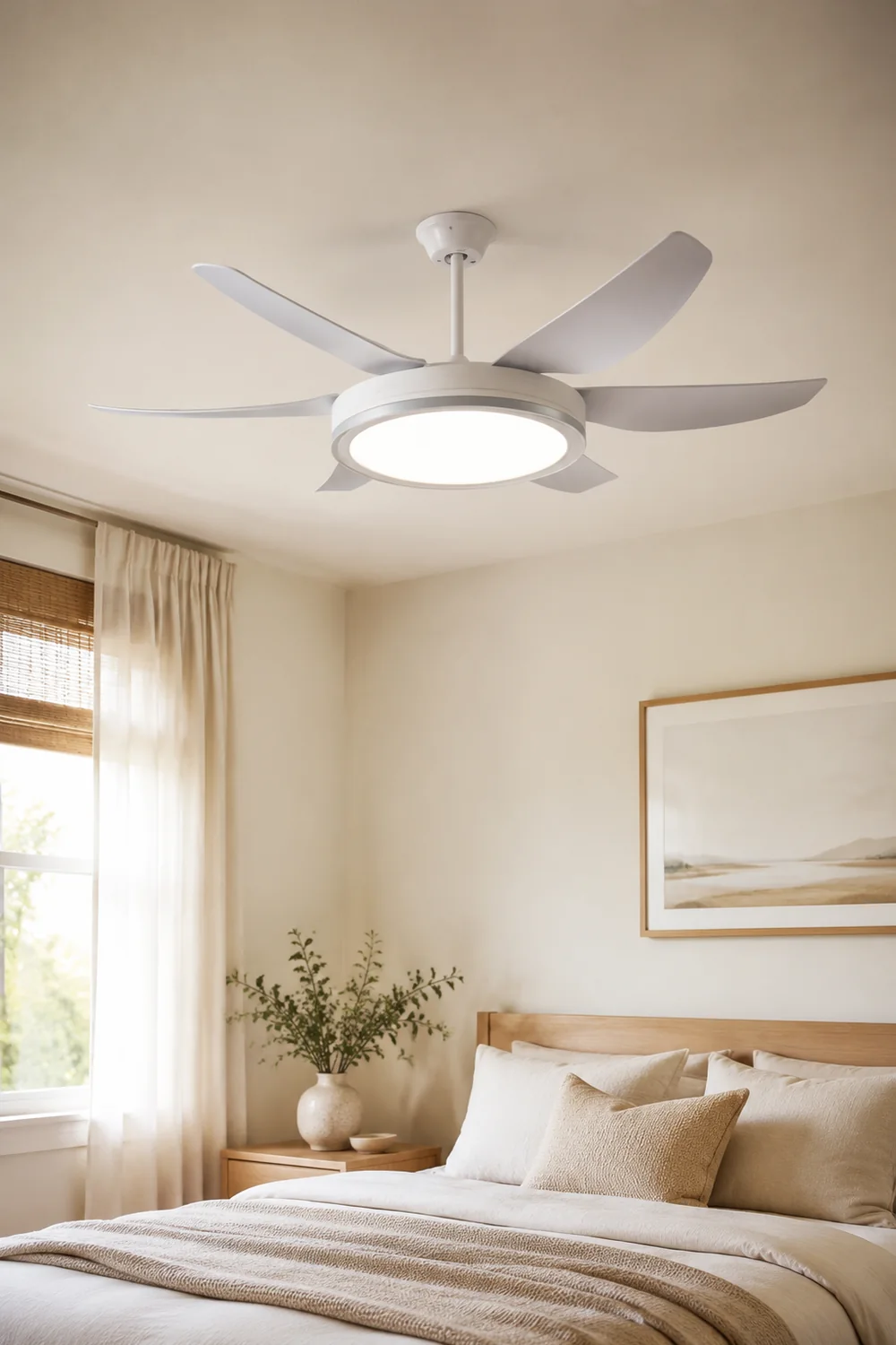 Haydn 6-Blatt-Deckenventilator mit Beleuchtung Grundlegend, 2 Farben, ∅130CM - Lumpaz