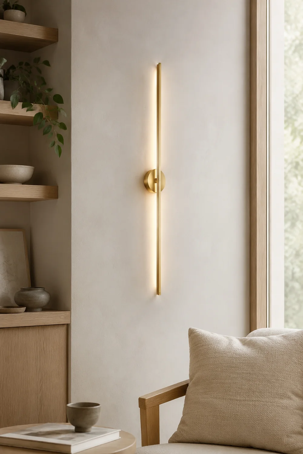 Edge Lineare Wandleuchte, Messing, 2 Stil,, 2 Style, 74/81CM Lang - Lumpaz