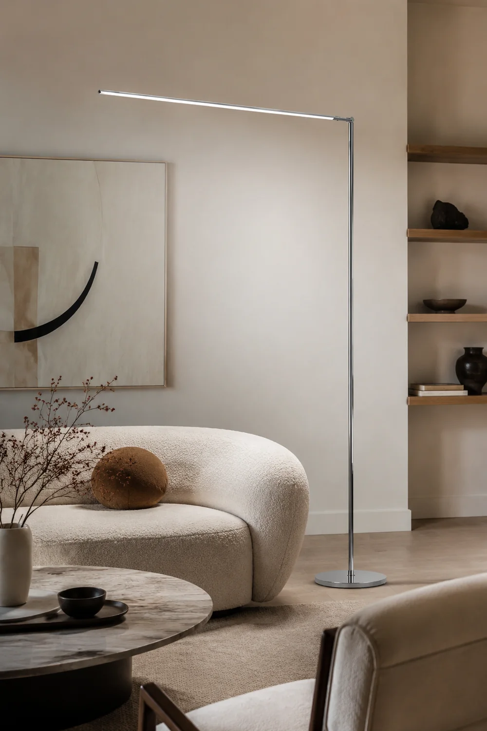 Edge Minimalistische Stehleuchte in Bogenform, 150CM Lang - Lumpaz