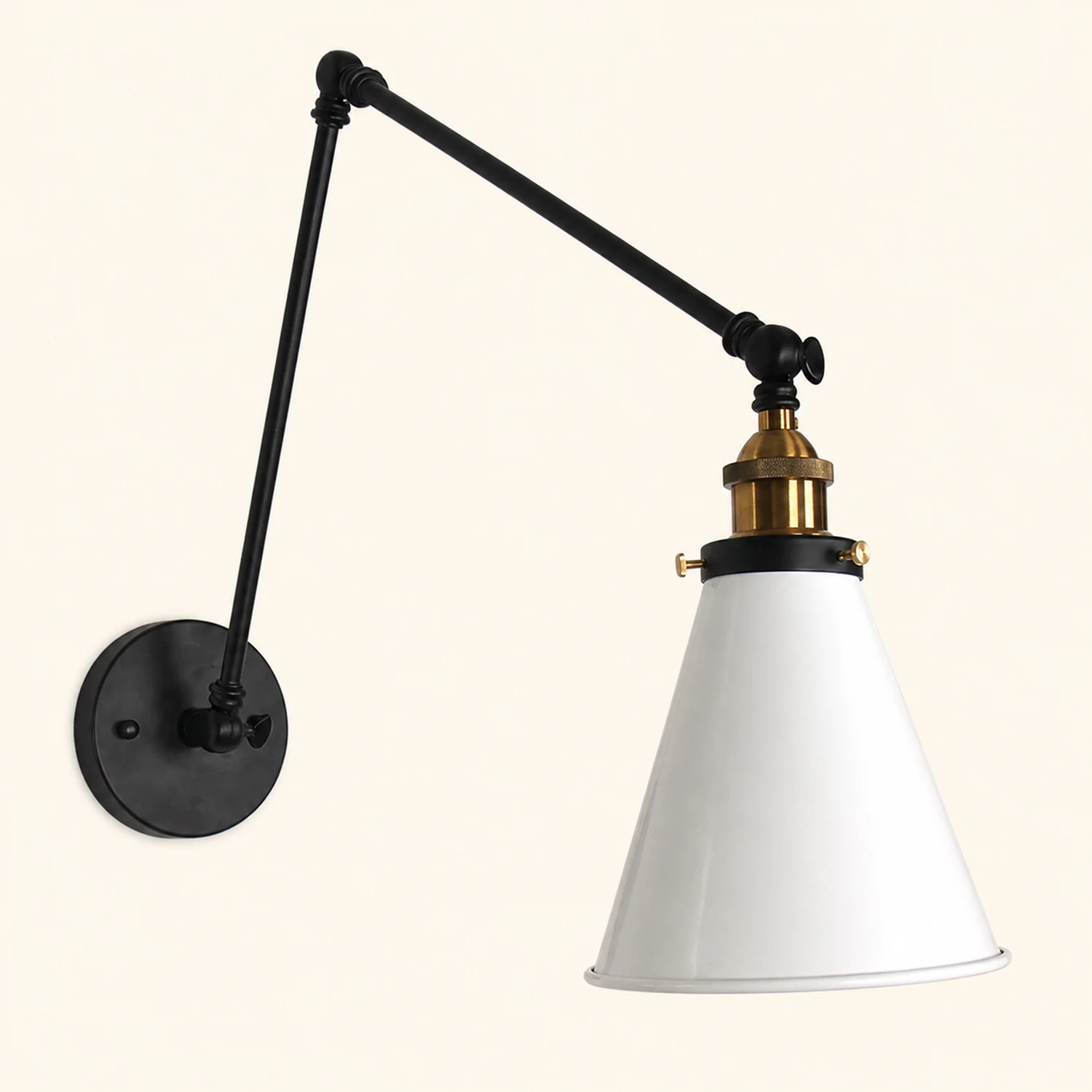 Brady Konische, verstellbare Wandleuchte, Metall - Lumpaz