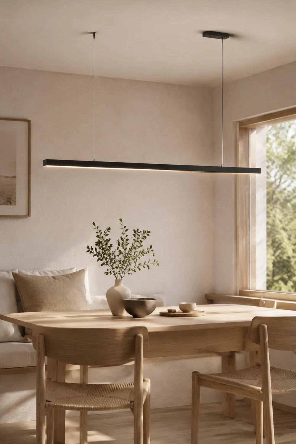 Edge Pendelleuchte Minimalistisch Linear, 2 Farben, 90CM/120CM Lang - Lumpaz