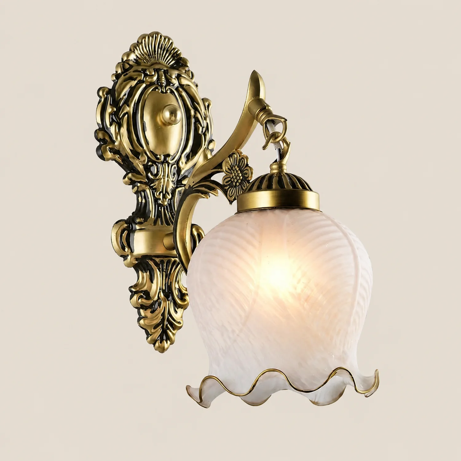 Félicie Waschtisch-Wandleuchte, Metall & Glas, 1/2-flammig, 2 Farben, 14/41CM Lang - Lumpaz