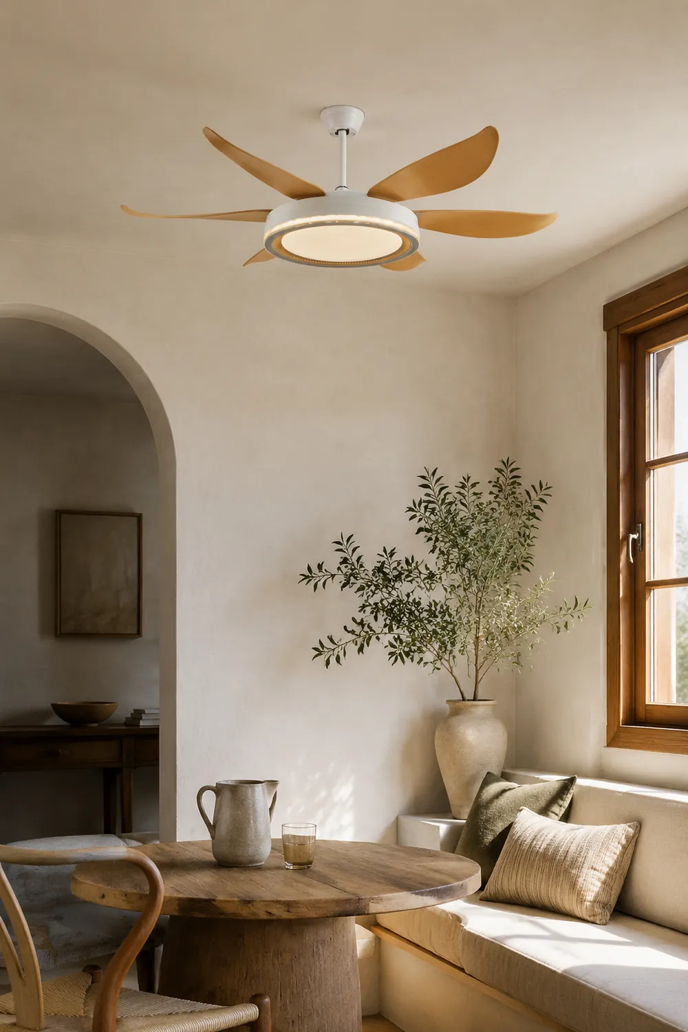 Haydn 6-Blatt-Deckenventilator mit Beleuchtung, ∅130CM - Lumpaz