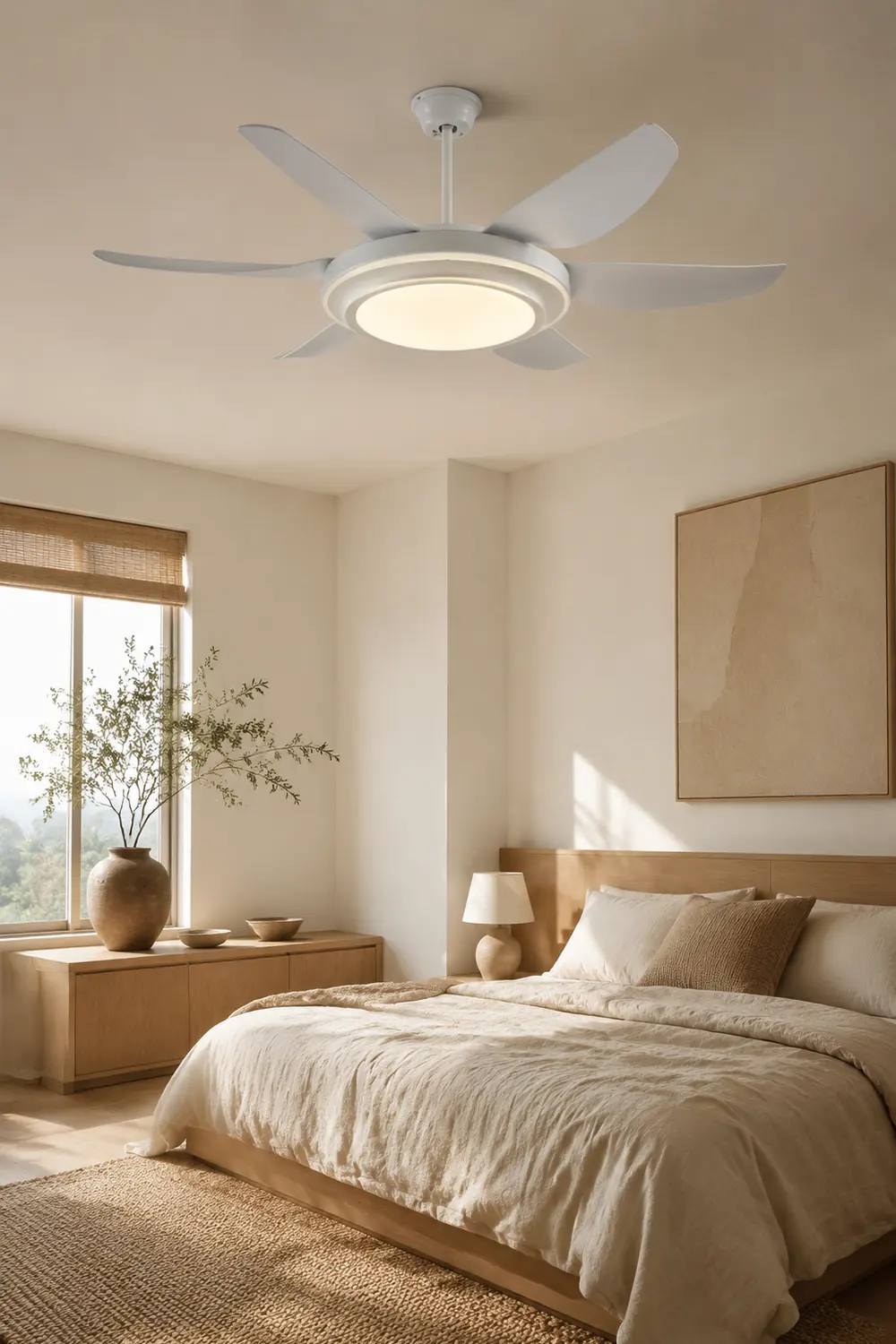 Haydn 6-Blatt-Deckenventilator mit Beleuchtung Grundlegend, 3 Farben, ∅130CM - Lumpaz
