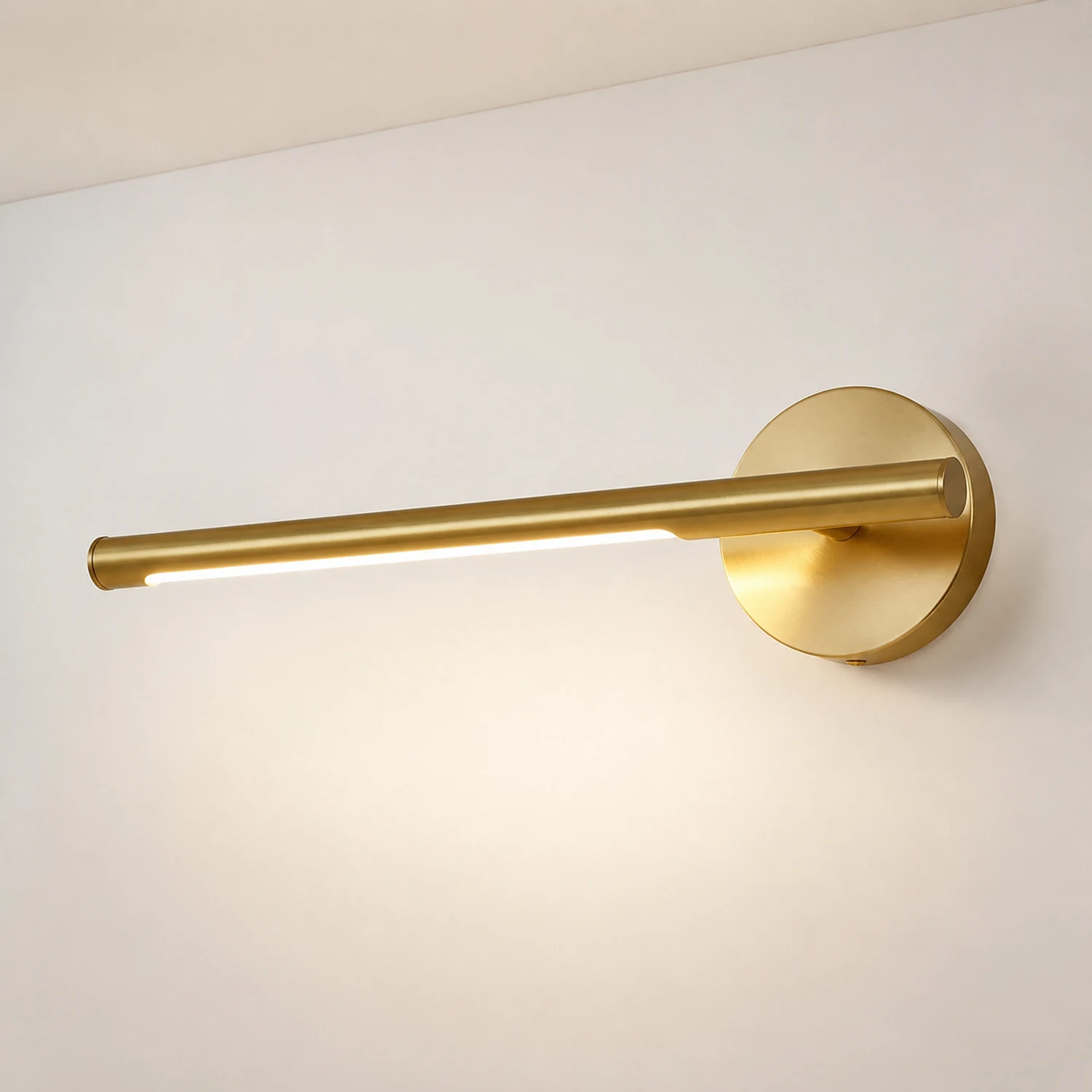 Edge Linear Spiegel Eitelkeit Wandleuchte, Messing, 50/64CM Lang - Lumpaz