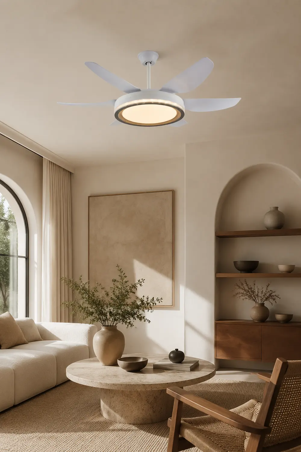 Haydn 6-Blatt-Deckenventilator mit Beleuchtung Grundlegend, ∅130CM - Lumpaz