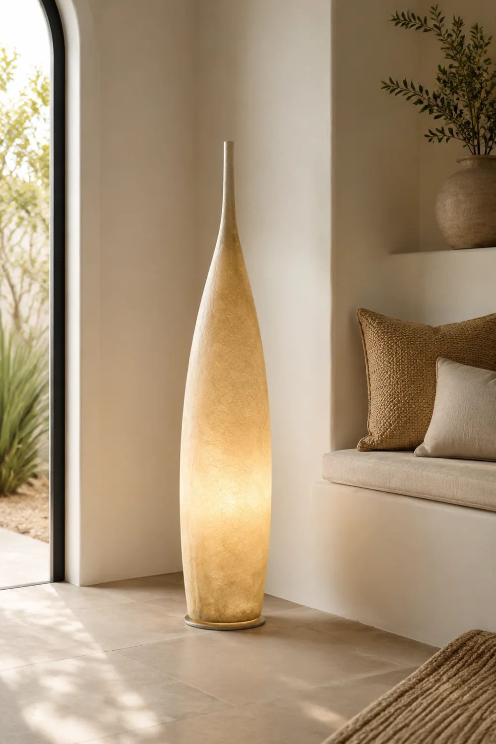 Byers Stehlampe, Harz, 4 Farben, 92/142CM Lang - Lumpaz