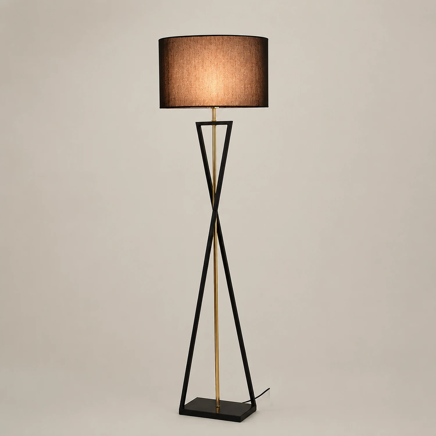 Eryn Stativ-Stehleuchte mit 8 Farben, Metall & Stoff, 157CM Lang - Lumpaz