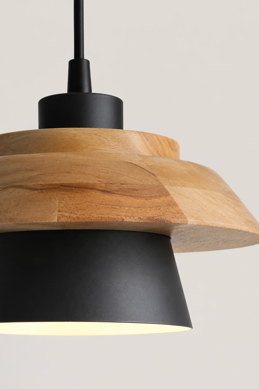 Zaid Pendelleuchte, Stein & Holz, 6 Farben - Lumpaz