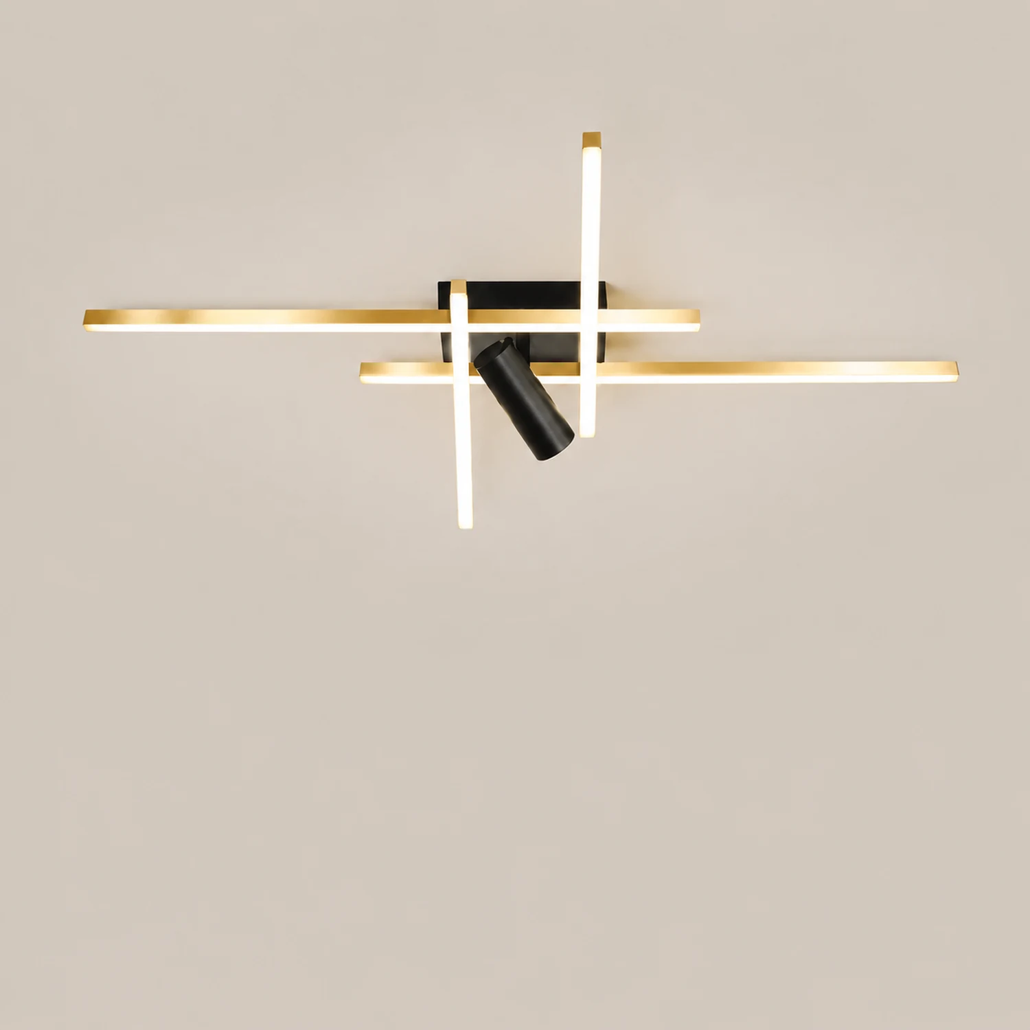 Edge Kunst Dimmbar Deckenleuchte Geometrisch Metall LED für Wohnzimmer,70CM/95CM Lang - Lumpaz