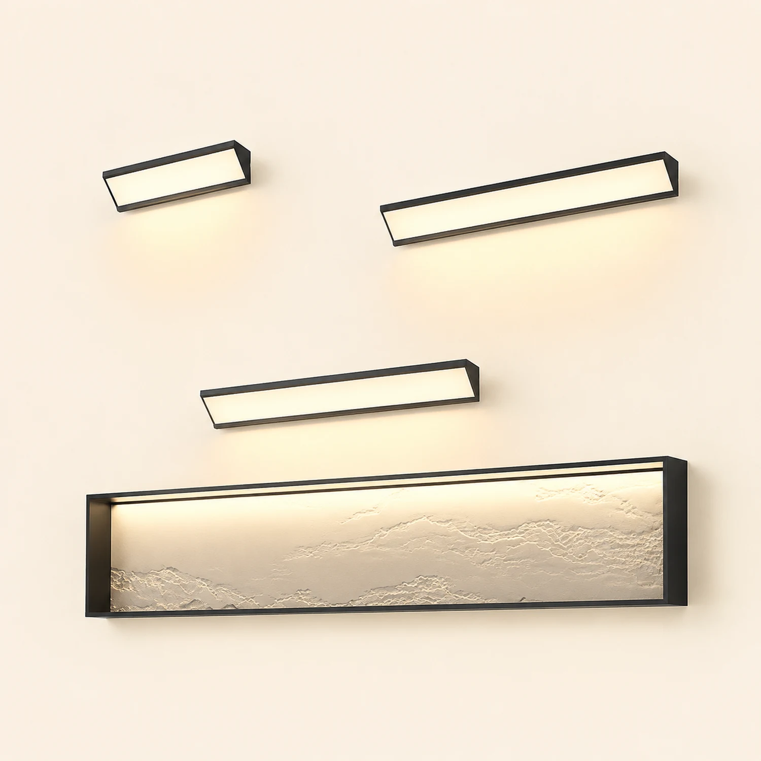 Edge Außenwandleuchte Dreieck, Solar, 40/80/100CM Lang - Lumpaz