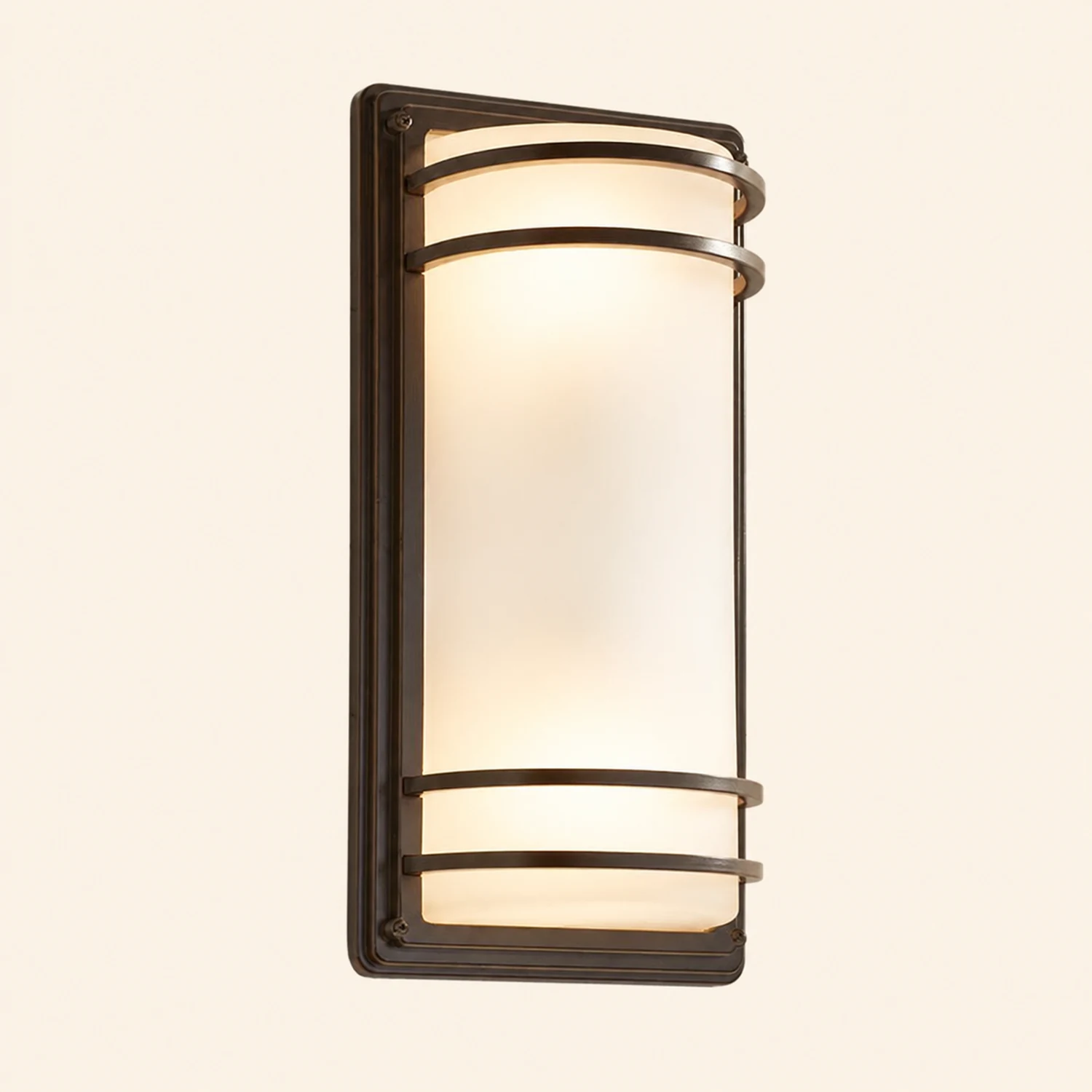 Orr Bronze Opal Außenbreich Wandleuchte, 40CM Lang - Lumpaz
