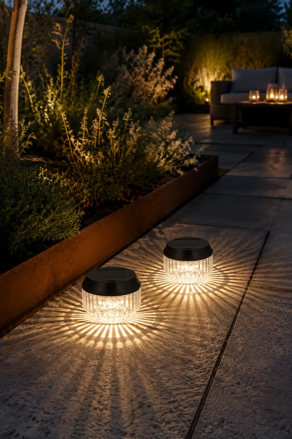 Orr Tischlampe Außenbereich Solar  2 Stück, ∅11CM - Lumpaz