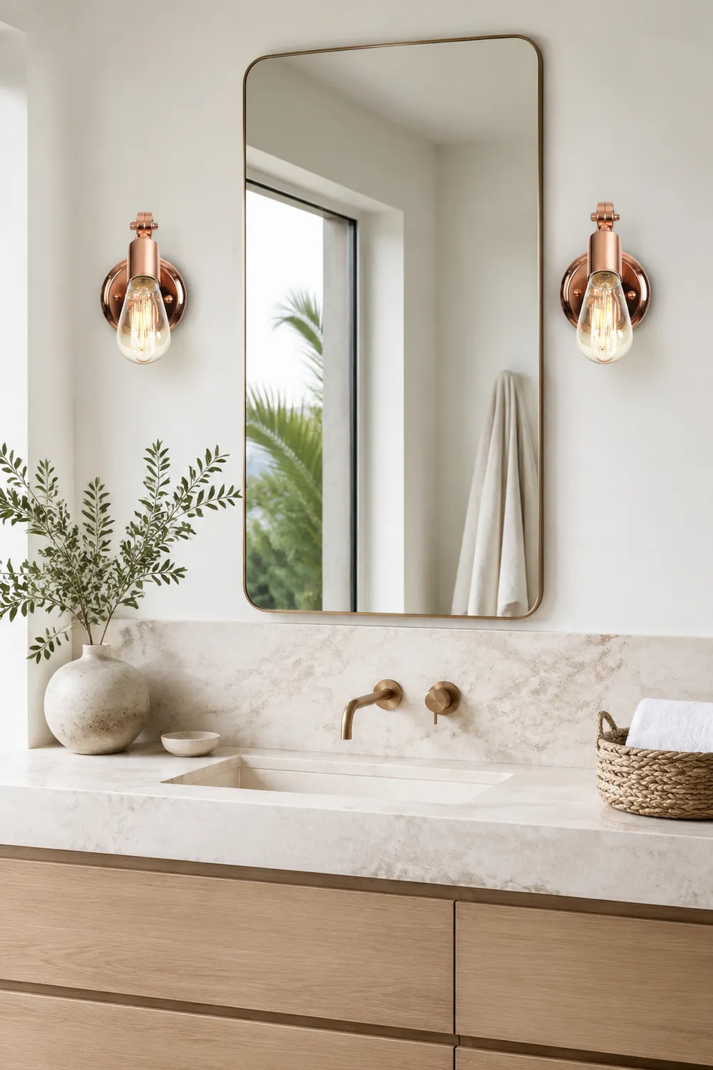Alessio Bulb Rosafarbige Gold Wandleuchte - Lumpaz