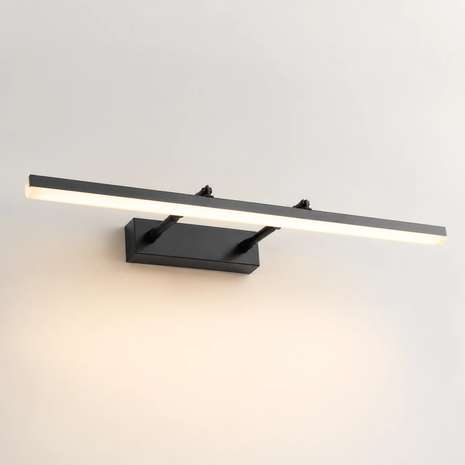 Edge Spiegelfront Waschtisch-Wandleuchte, 3 Farben, Metall, 41/50/60/70CM Lang - Lumpaz