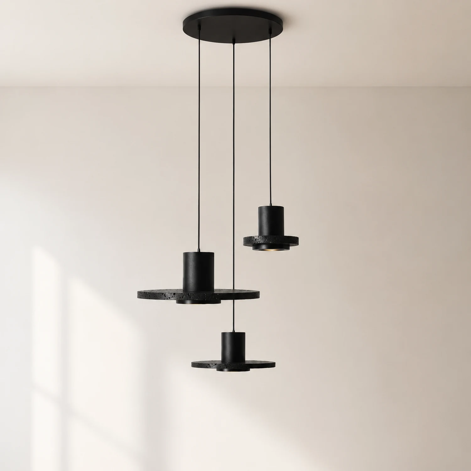 Zaid Pendelleuchte Schwarz, ∅18CM/28CM/33CM - Lumpaz
