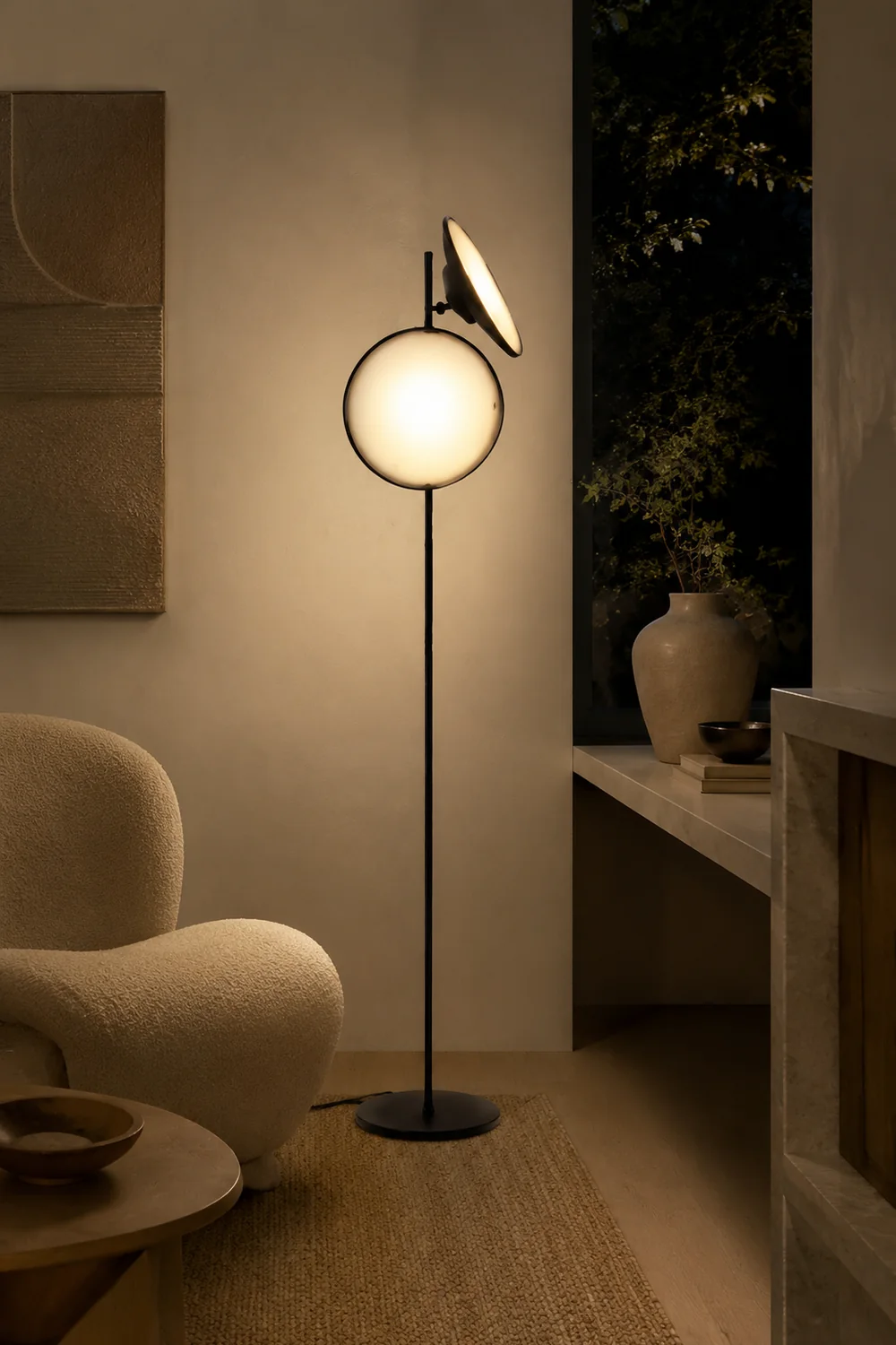 Salgado Trompete Stehlampe, Metall, 2-flammig, 165CM Lang - Lumpaz