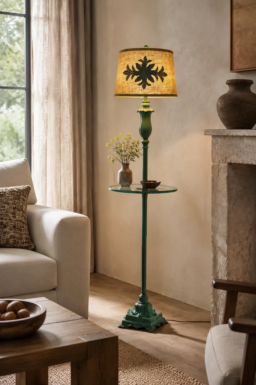 Eryn Vintage Grüne Stehlampe, 2 Stile - Lumpaz