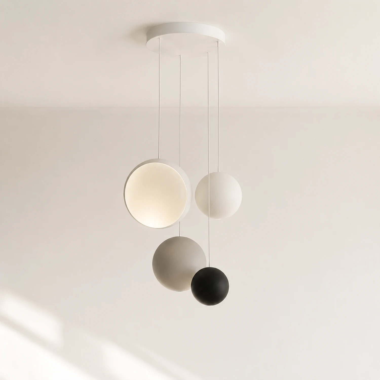 Zaid Pendelleuchte, Metall, 4 Farben, ∅16/20/30/40CM - Lumpaz