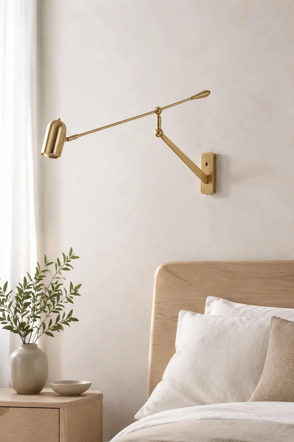 Freja Verstellbare goldene Wandleuchte - Lumpaz