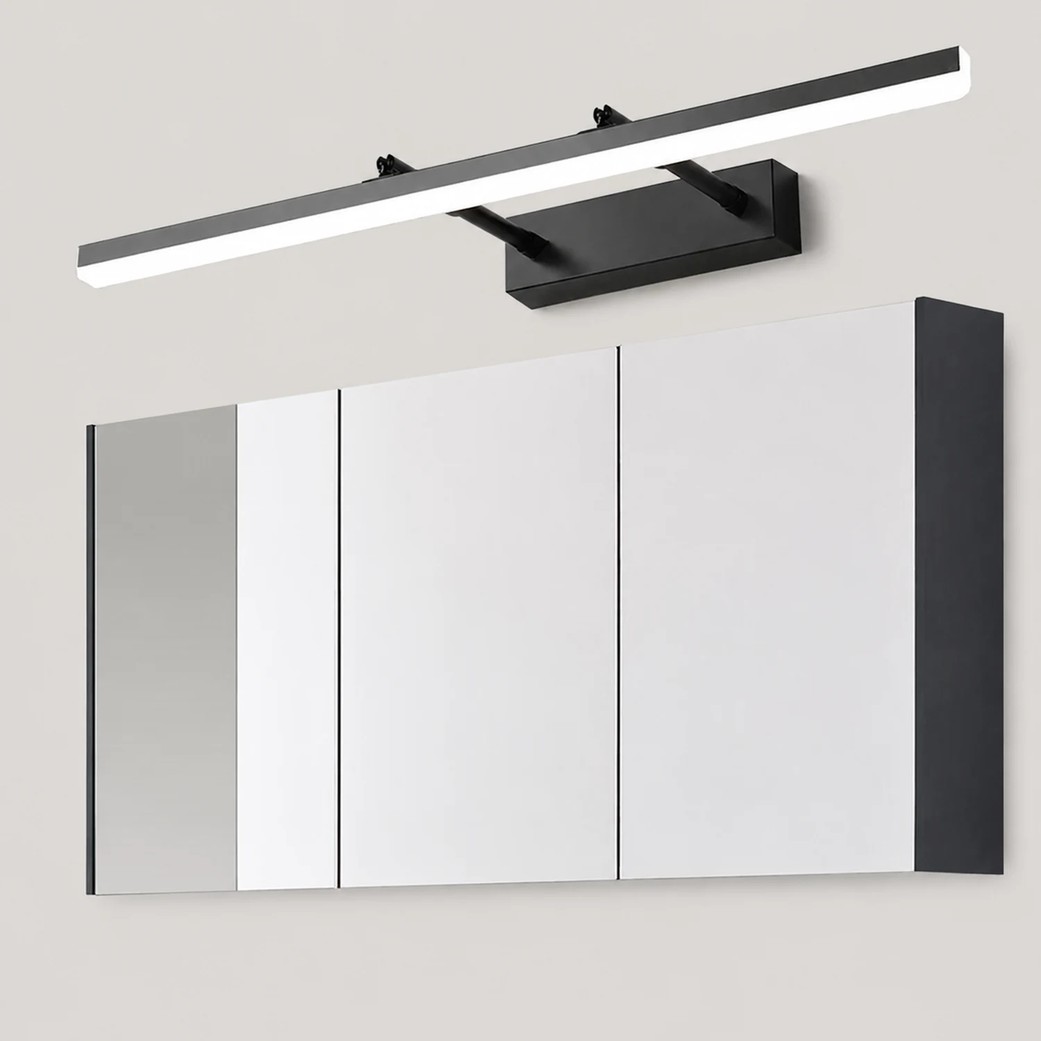 Edge Spiegelfront Waschtisch-Wandleuchte, 3 Farben, Metall, 41/50/60/70CM Lang - Lumpaz