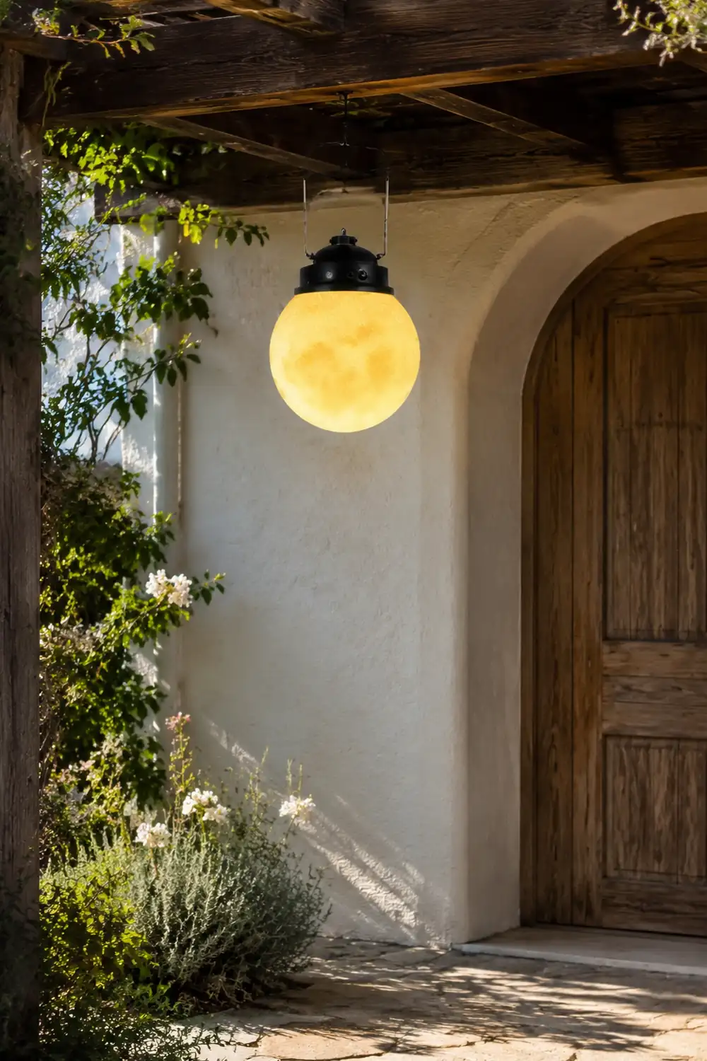 Elif Außenpendelleuchte Mond, Solar, ∅15/25/30/50/60CM - Lumpaz