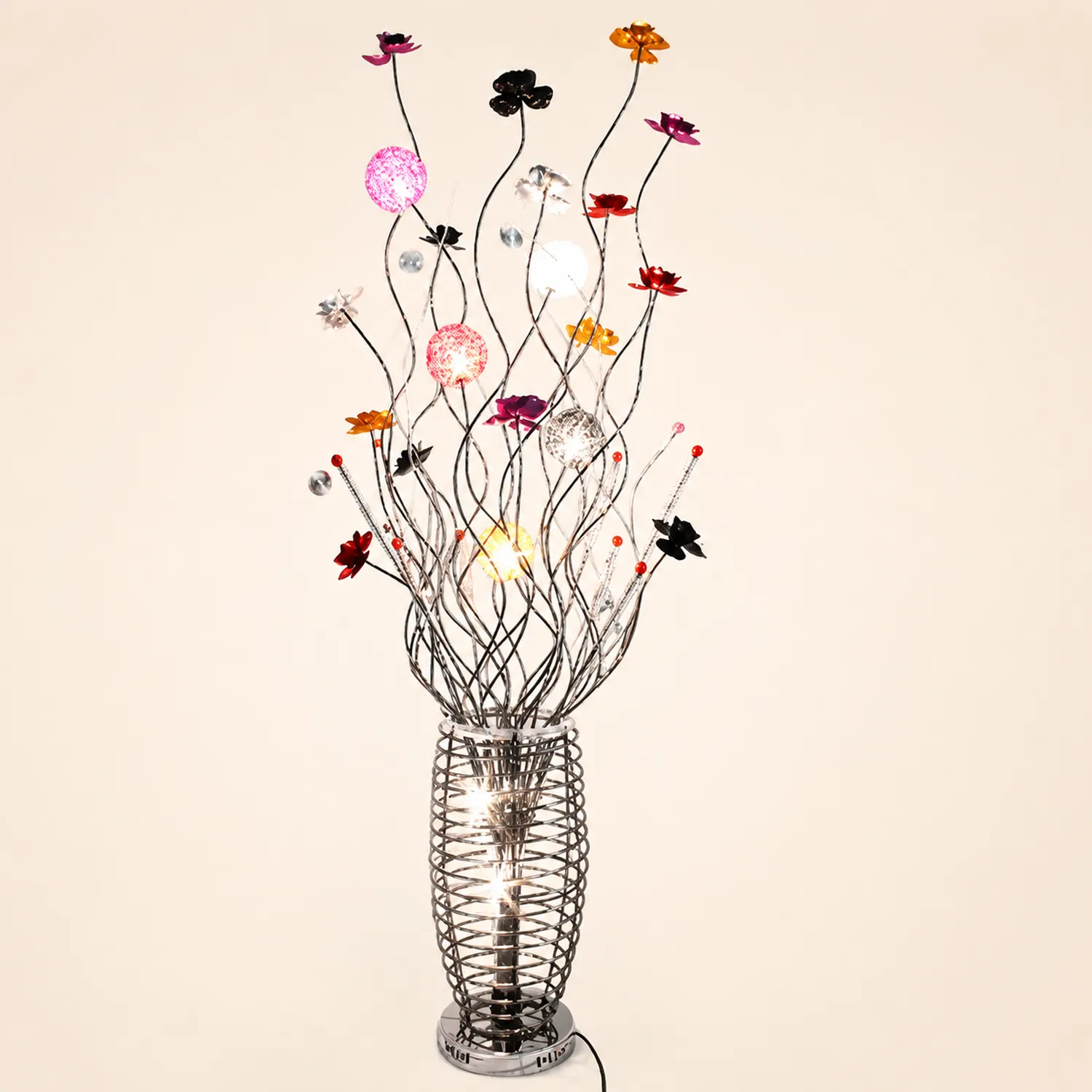 Bella Blumenvase Silberne Stehlampe, 150CM Lang - Lumpaz