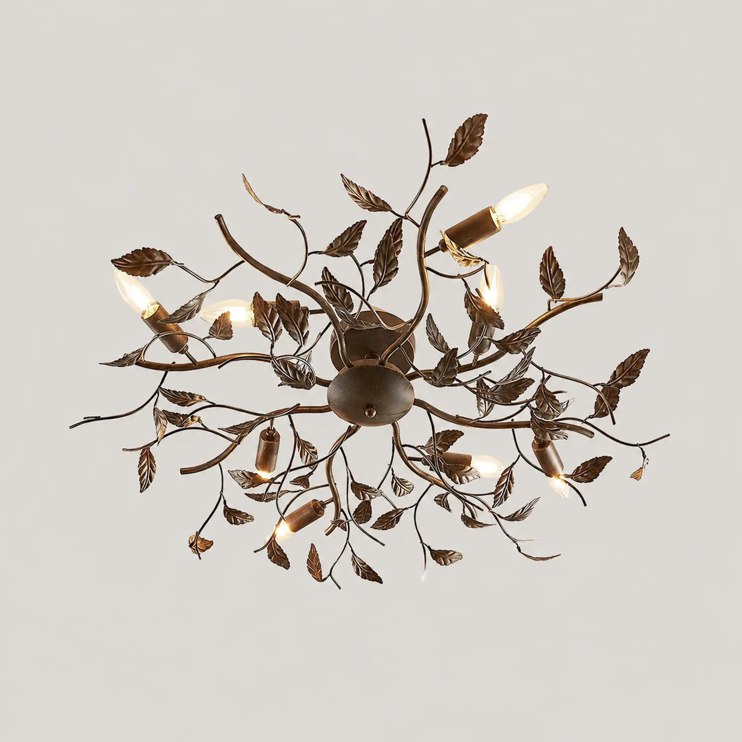Ophelia Schwarzes Blatt Deckenleuchte, ∅55/85/95CM - Lumpaz