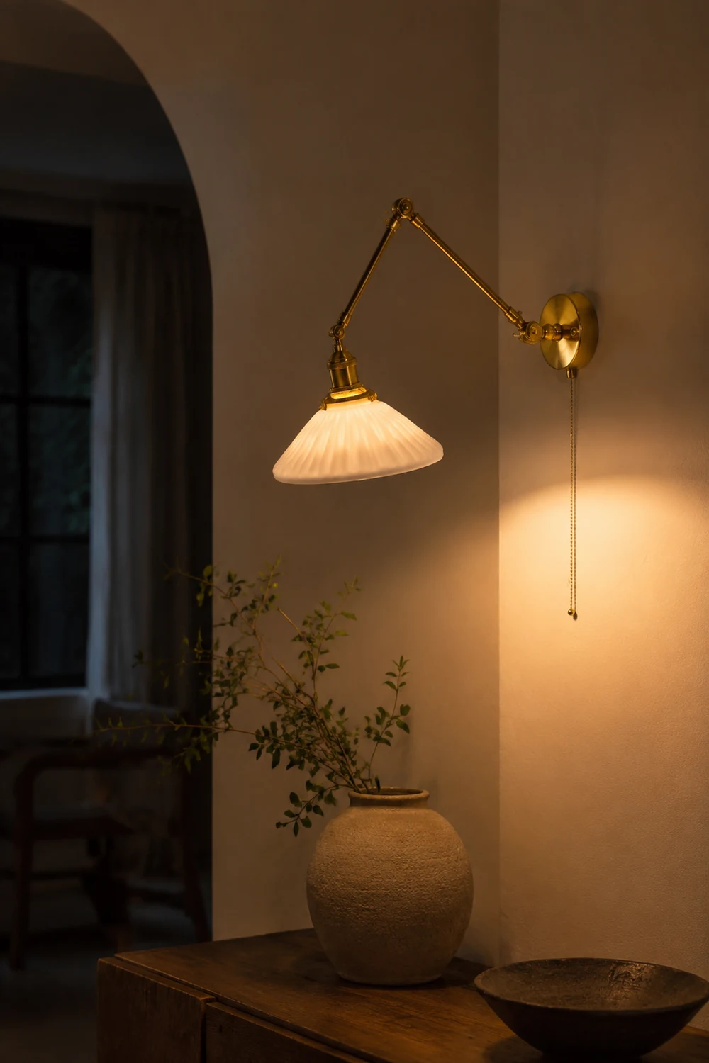 Carins Verstellbare Wandleuchte, Keramik & Metall, 4 Stil - Lumpaz