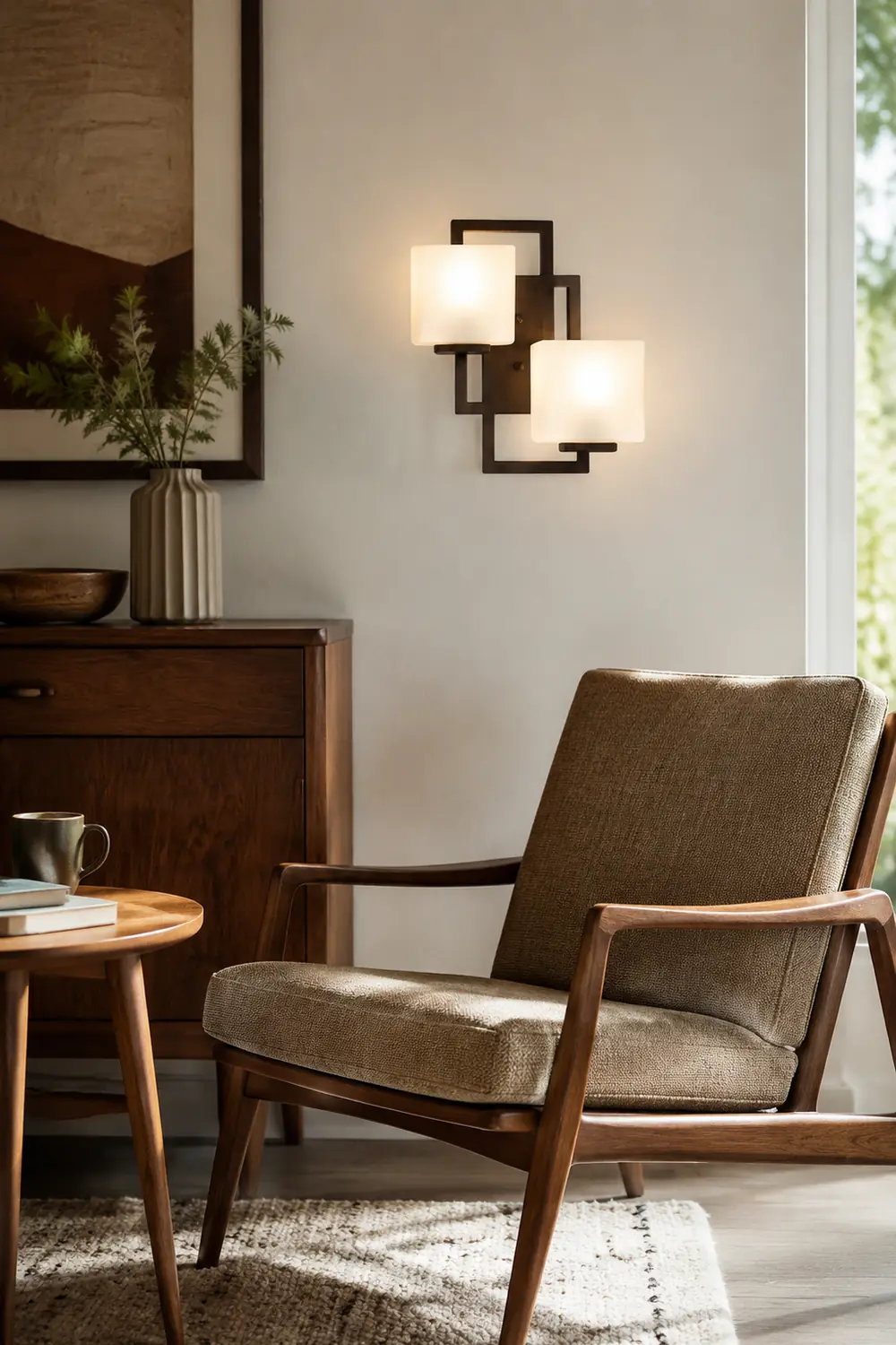 Eyrn Bronze Ankleider Wandlampe, 2-flammig, 35CM Lang - Lumpaz
