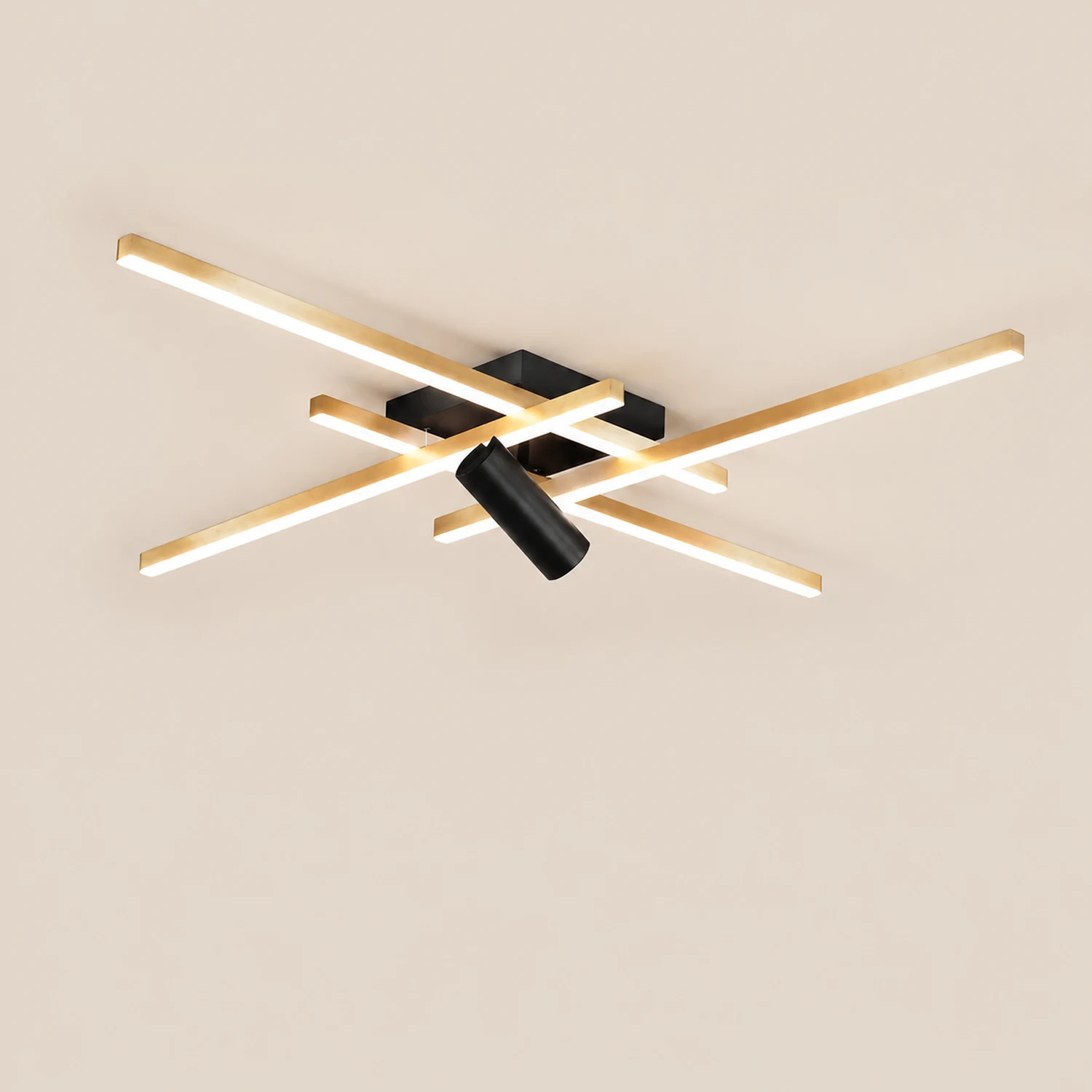 Edge Kunst Dimmbar Deckenleuchte Geometrisch Metall LED für Wohnzimmer,70CM/95CM Lang - Lumpaz