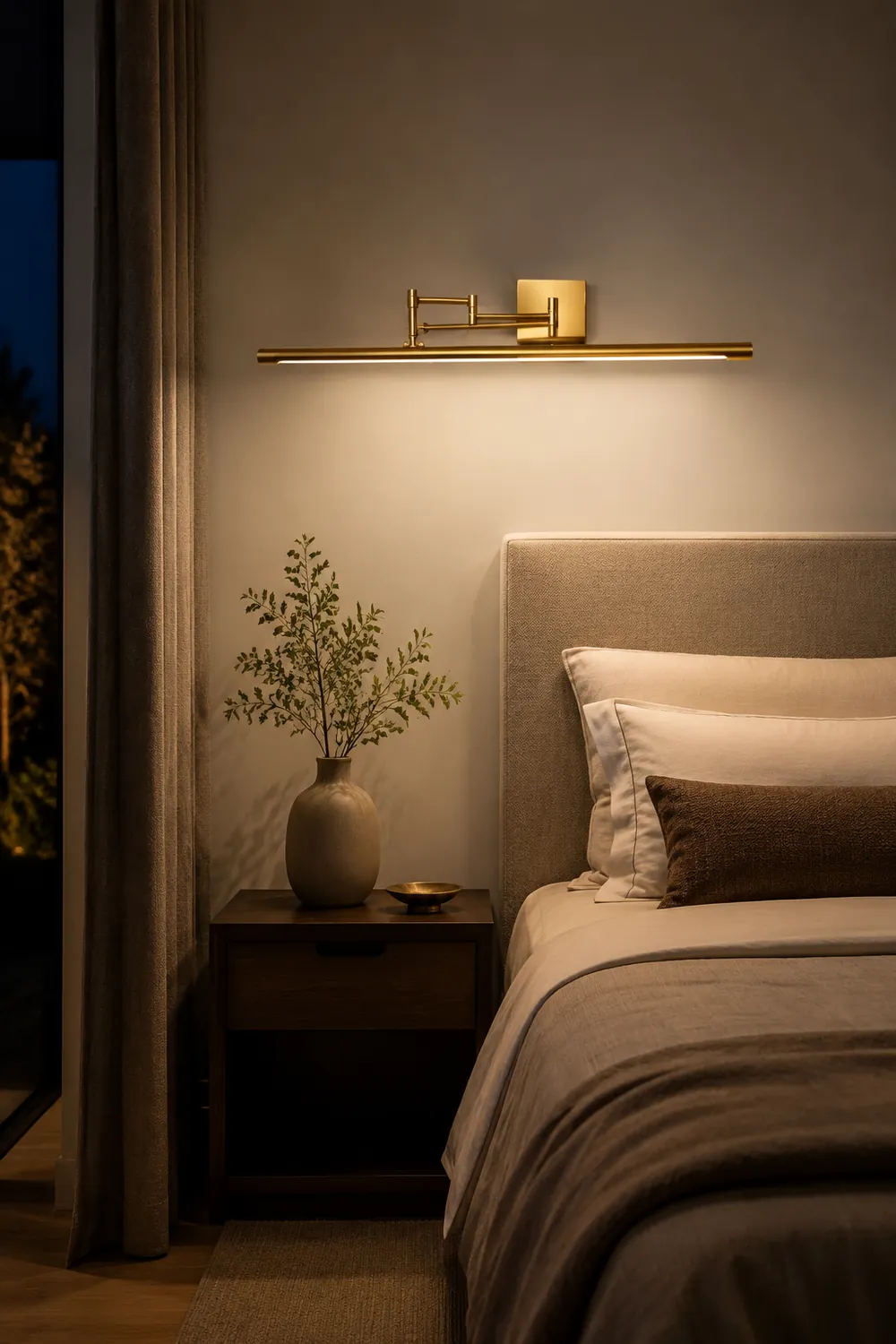 Edge Verstellbare Goldene Spiegelfront Waschtisch-Wandleuchte, Metall, 41/60/80CM Lang - Lumpaz