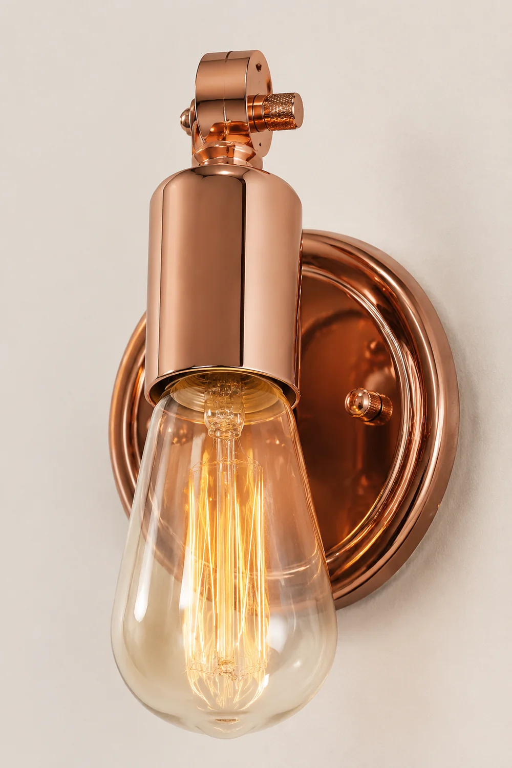 Alessio Bulb Rosafarbige Gold Wandleuchte - Lumpaz
