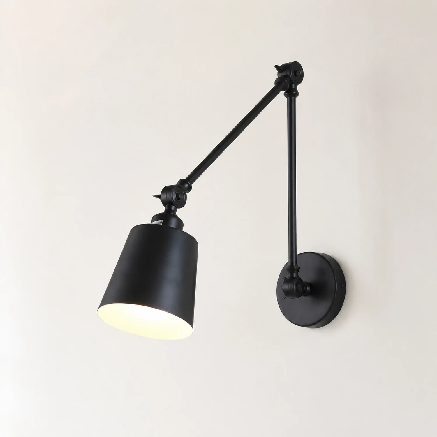 Brady Verstellbare Wandleuchte, Metall, 2 Farben, 36CM Lang - Lumpaz