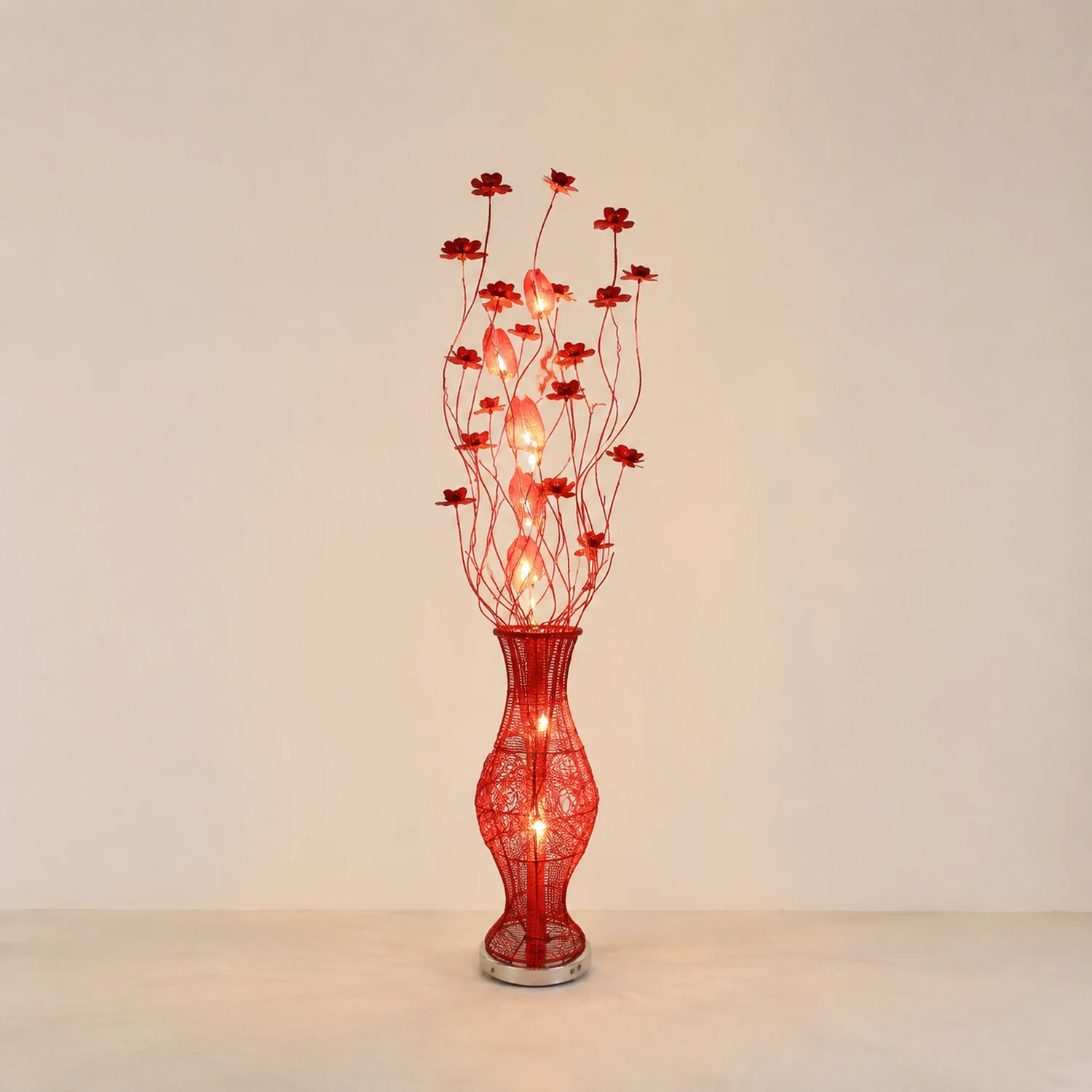 Bella Blumenvase Rote Stehlampe, 150CM Lang - Lumpaz