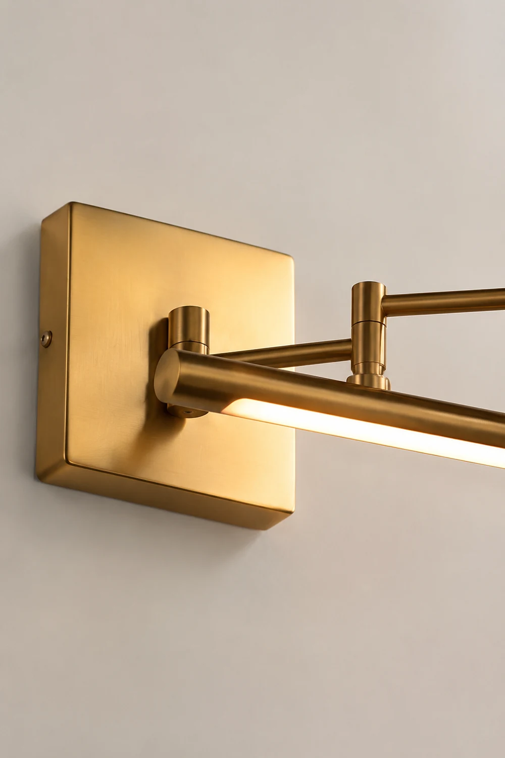 Edge Verstellbare Spiegelfront Waschtisch-Wandleuchte, Metall, 40/60/80CM Lang - Lumpaz