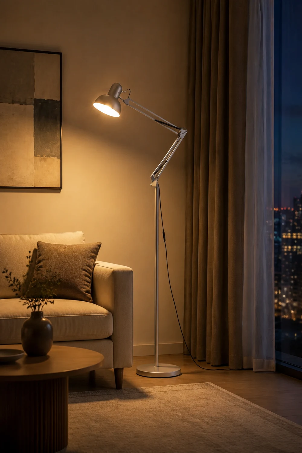 Morandi Stehlampe, Metall, 5 Farben, 185CM Lang - Lumpaz