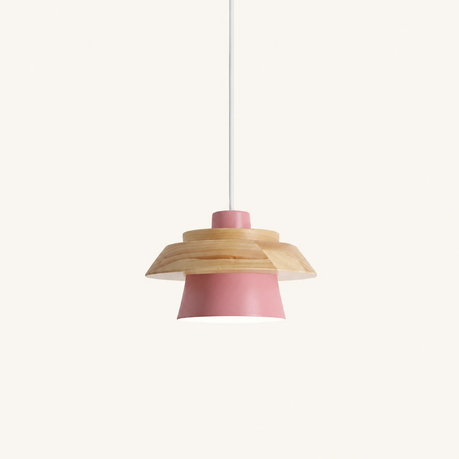 Zaid Pendelleuchte, Stein & Holz, 6 Farben - Lumpaz