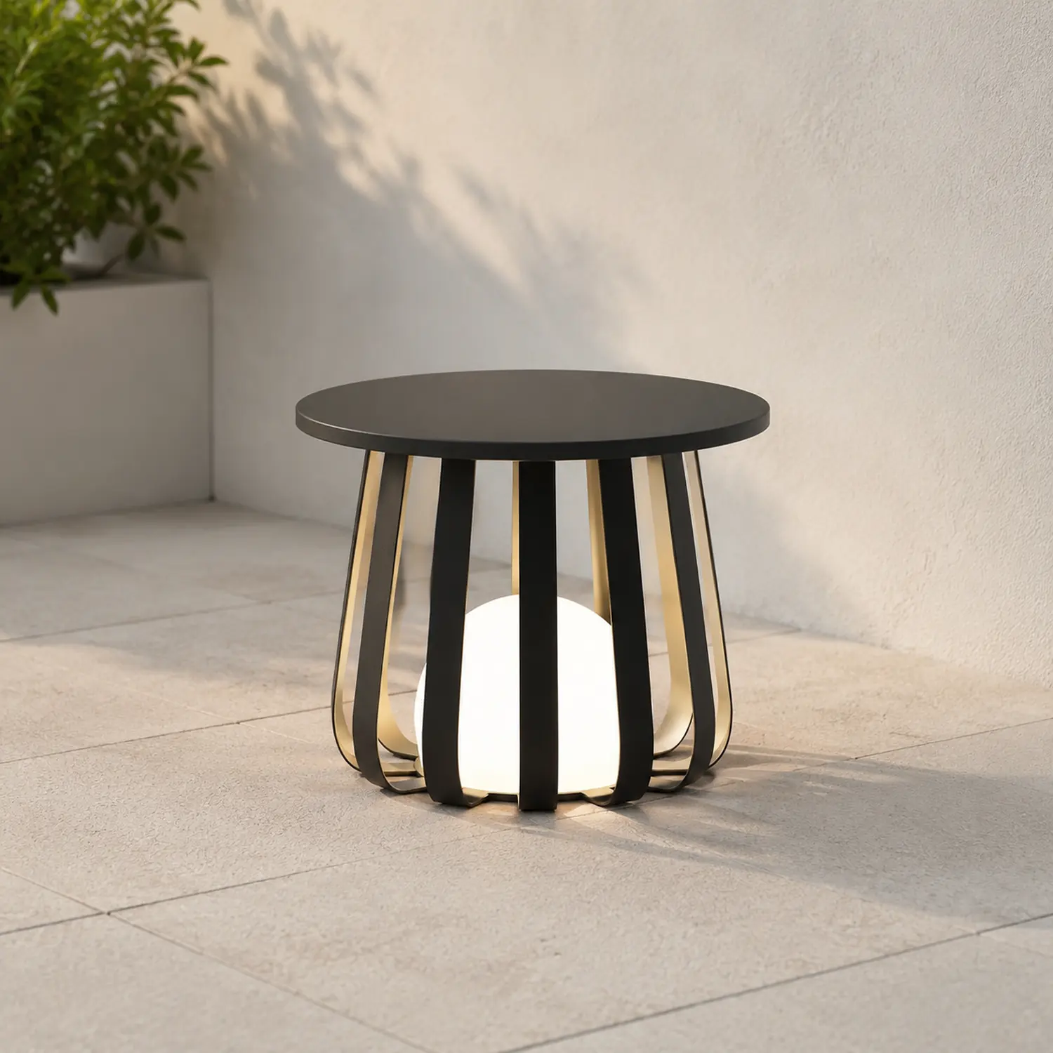 Orr Außenstehleuchte /mit Tisch, Solar, 2 Stile, Höhe 45/55CM - Lumpaz